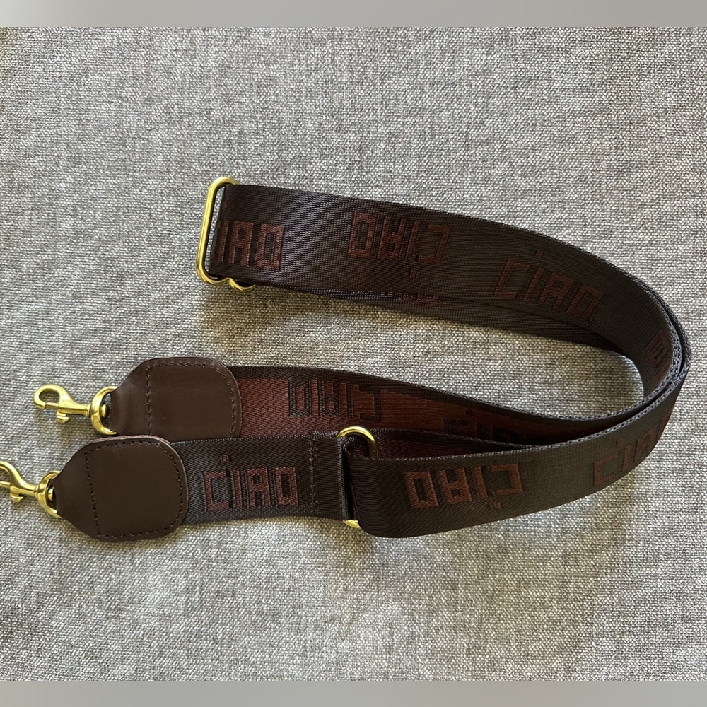 Clare V. Adjustable webbing strap - Chocolate ciao